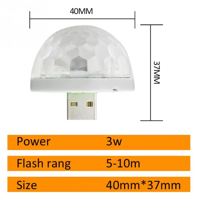 USB мини светодиодный ночник, Цвет Изменен звуком музыки, волшебный светильник s светодиодный светильник RGB лампа для украшения вечеринок