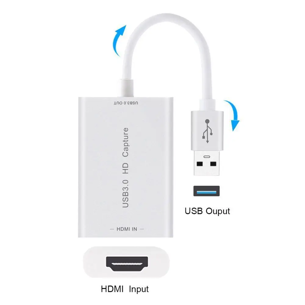 HDMI к USB 3 0 устройство захвата карты ключ 1080P видео аудио адаптер Win Mac US|Карты видео-
