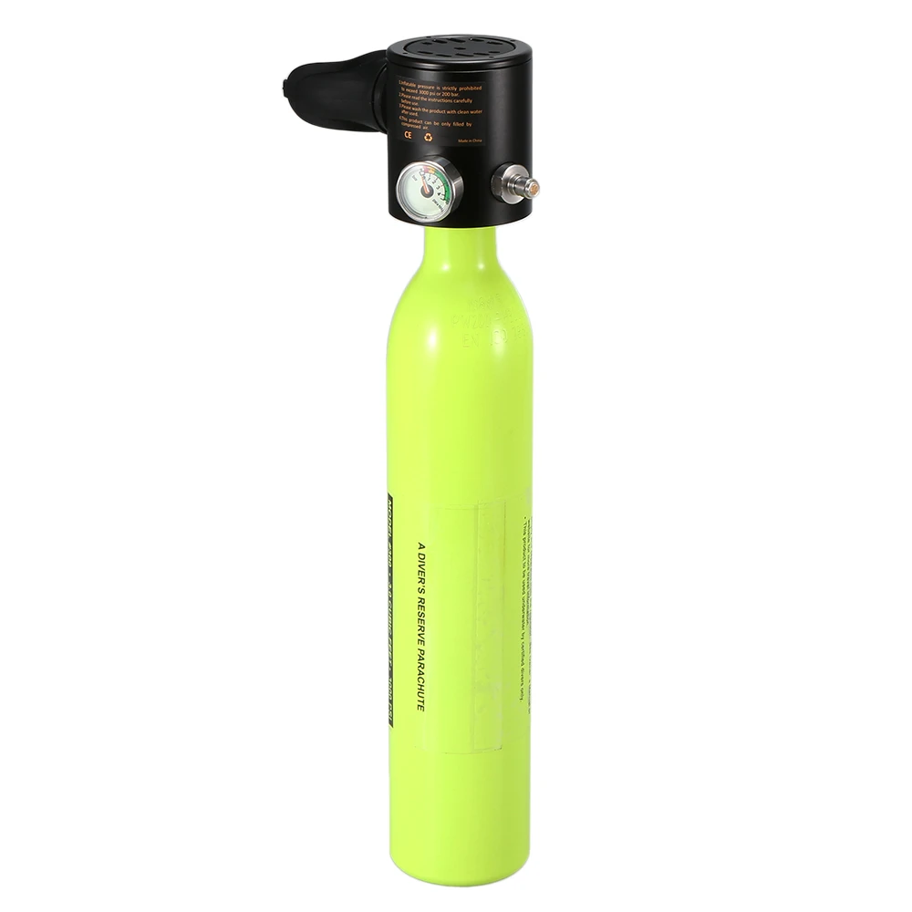 

0.5L Scuba Oxygen Cylinder Diving Air Tank Scuba Regulator Diving Respirator with Gauge Snorkeling Breathing Equipment