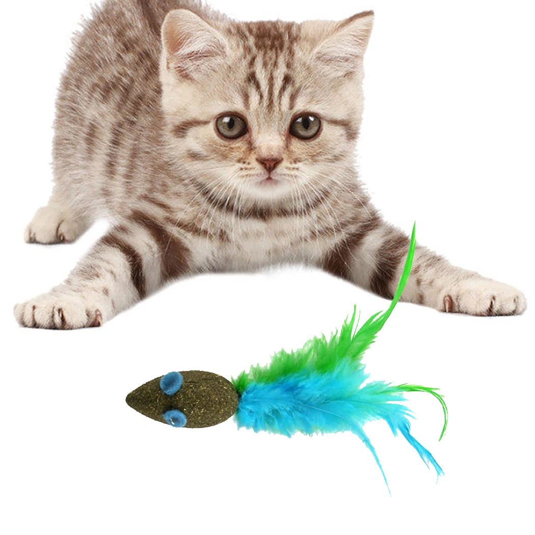 

Mini Cute Mice Toy Funny Interactive Pet Training Toy Mouse Toy Catnip Toy For Cat Kitten