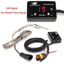 Автомобильная температура выхлопа датчик с датчиком мини светодиодный цифровой дисплей DC12V пластик+ металл температура выхлопа erature газ EGT EXT датчик температуры