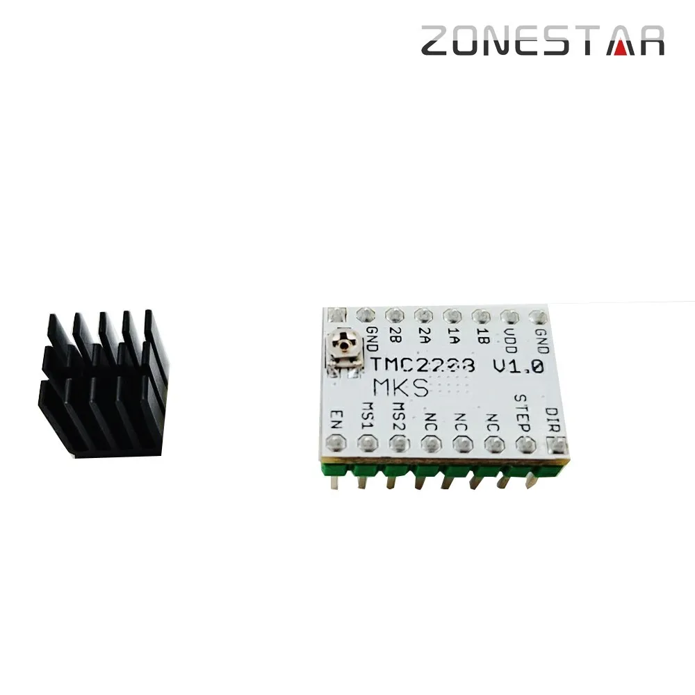 

Zonestar TMC2208 StepStick Stepper Motor Driver Module With Heat Sink Mute Silent Excellent Stability Protection