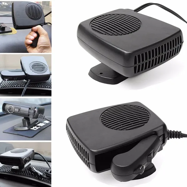 Comprar Nuevo ventilador de calefacción del calentador del coche 2 en 1 12 V 24 V secador del parabrisas desfroster para el dispositivo de Control de temperatura portátil del vehículo