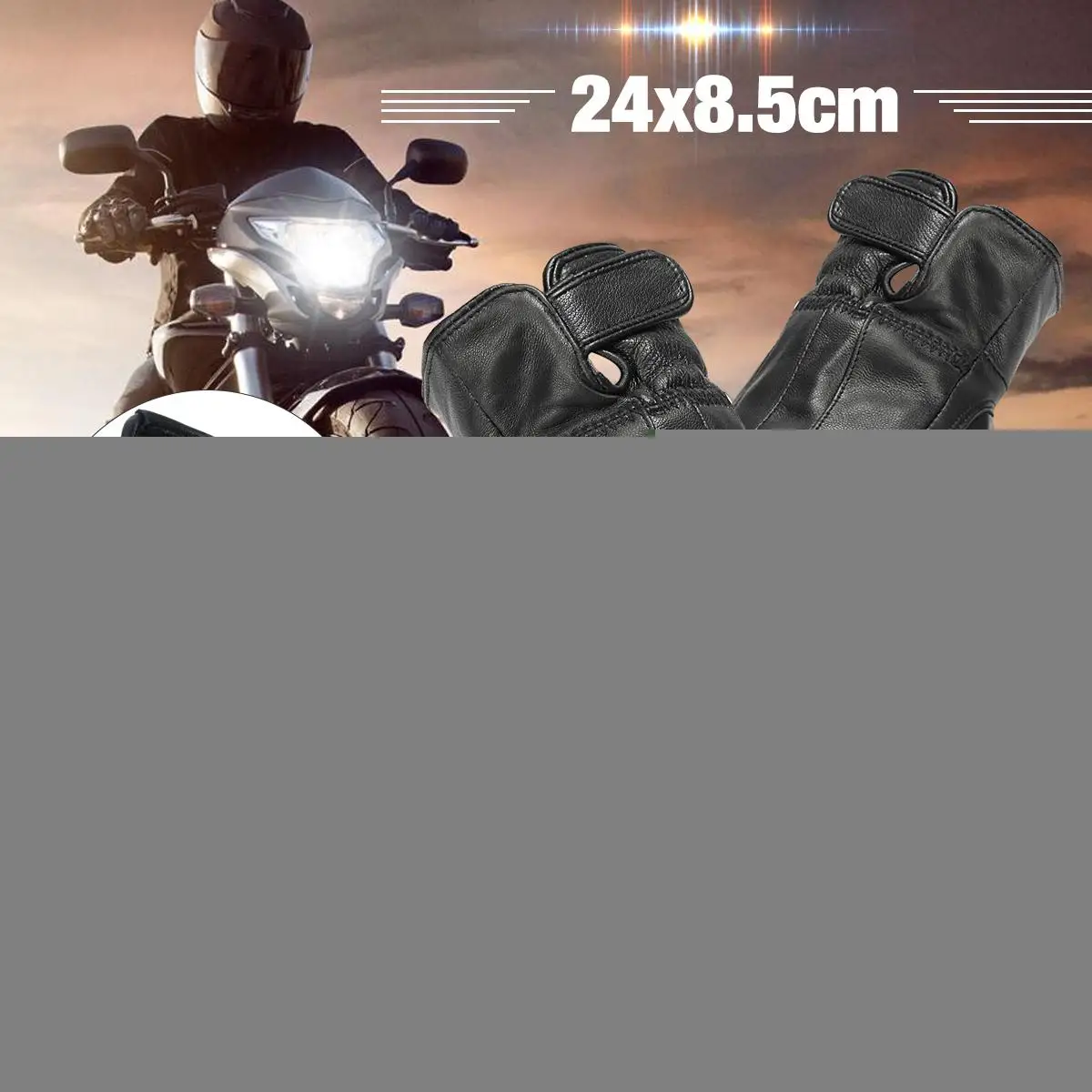 

Racing Touchscreen Waterproof Gloves Motorcycle ATV Downhill Cycling Riding Genuine Leather Gloves