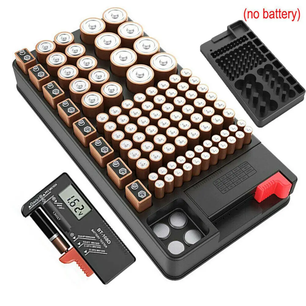 

2019 Newest Hot Battery Organizer Case Storage Box Can Contain Batteries with Removable Tester