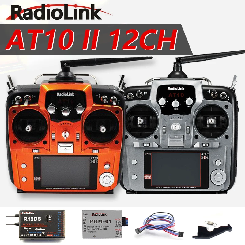 Оригинальный RadioLink AT10 II 2 4 Ghz 12CH RCRemote controlwith R12DS Φ для радиоуправляемого