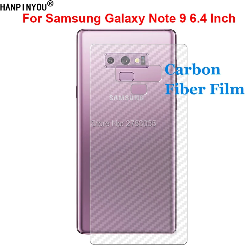 

For Samsung Galaxy Note9 Note 9 6.4" New Durable 3D Anti-fingerprint Transparent Carbon Fiber Back Film Rear Screen Protector