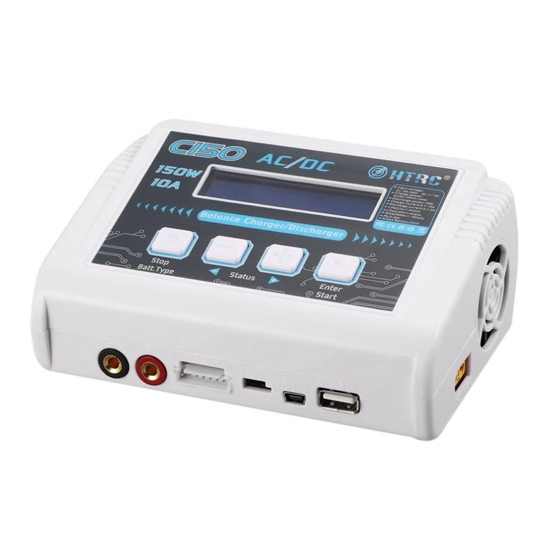 

HTRC C150 Ac/Dc 150W 10A Smart Balance Charger Discharger For Rc Drone 1-6Cell Lipo/Life/Lilon 1-15Cell Nimh/Nicd Pb Battery,