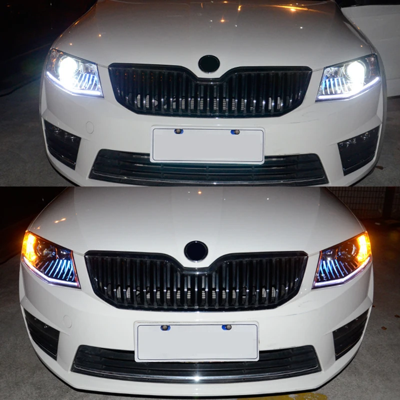 ROADOT Bi Xenon объектив ближнего света для Skoda Octavia 2015 автомобильный Стайлинг