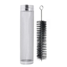 11x3Inch нержавеющая сталь пивной сухой бункер фильтр с 300 микрометровой сеткой для Homebrew бочонок Cornelius Corny Keg-серебро+ черный(I