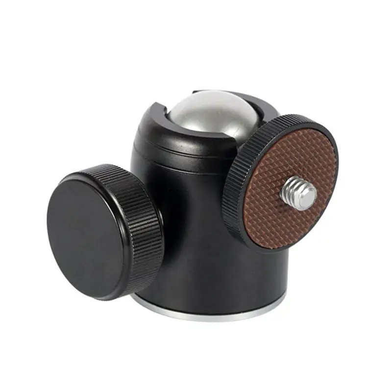

360 Degree Aluminum Alloy Body Rotating Swivel Mini Tripod Ball Head With 1/4 Inch Screw Thread Base Mount For Lighter Dslr Ca