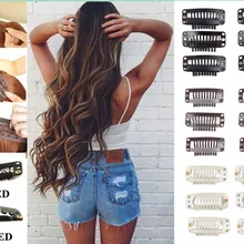 20 шт. заколки для волос для наращивания, волнистый парик, парик, 9 клипов для зубов, инструменты для укладки, невидимая Шпилька, нескользящая ветровка