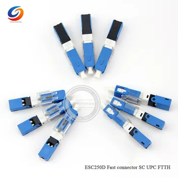 

Wholesale 500PCS FTTH SC UPC single-mode fiber optic SC UPC quick connector FTTH Fiber Optic Fast Connector ESC250D SC Connector
