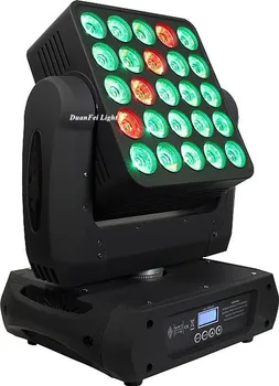 

4pcs 5x5 head led moving light dmx infinite rotation matrix led beam moving head 25x12w RGBW 4in1 Pixel Matrix LED Light