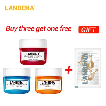 

Buy 3 Get 1 Gift LANBENA Eye Cream Eye Serum Hyaluronic Acid Moisturizing Anti-Wrinkle Anti Aging Ageless 3PCS + Eye Serum