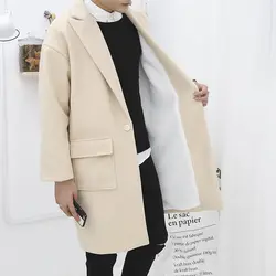 2018 зимние мужские кашемировые длинные пальто утолщенные овечья шерсть пальто хлопковая стеганая одежда Тренч Черный/белый парки S-XL