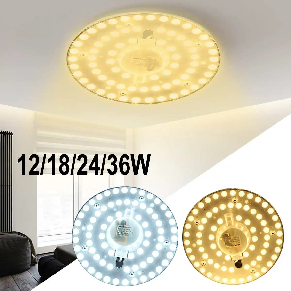

12/18/24/36W Round LED Ceiling Lights Modern Ceiling Lamp Fixtures Lighting for Living Room Bedroom Kitchen Decoration