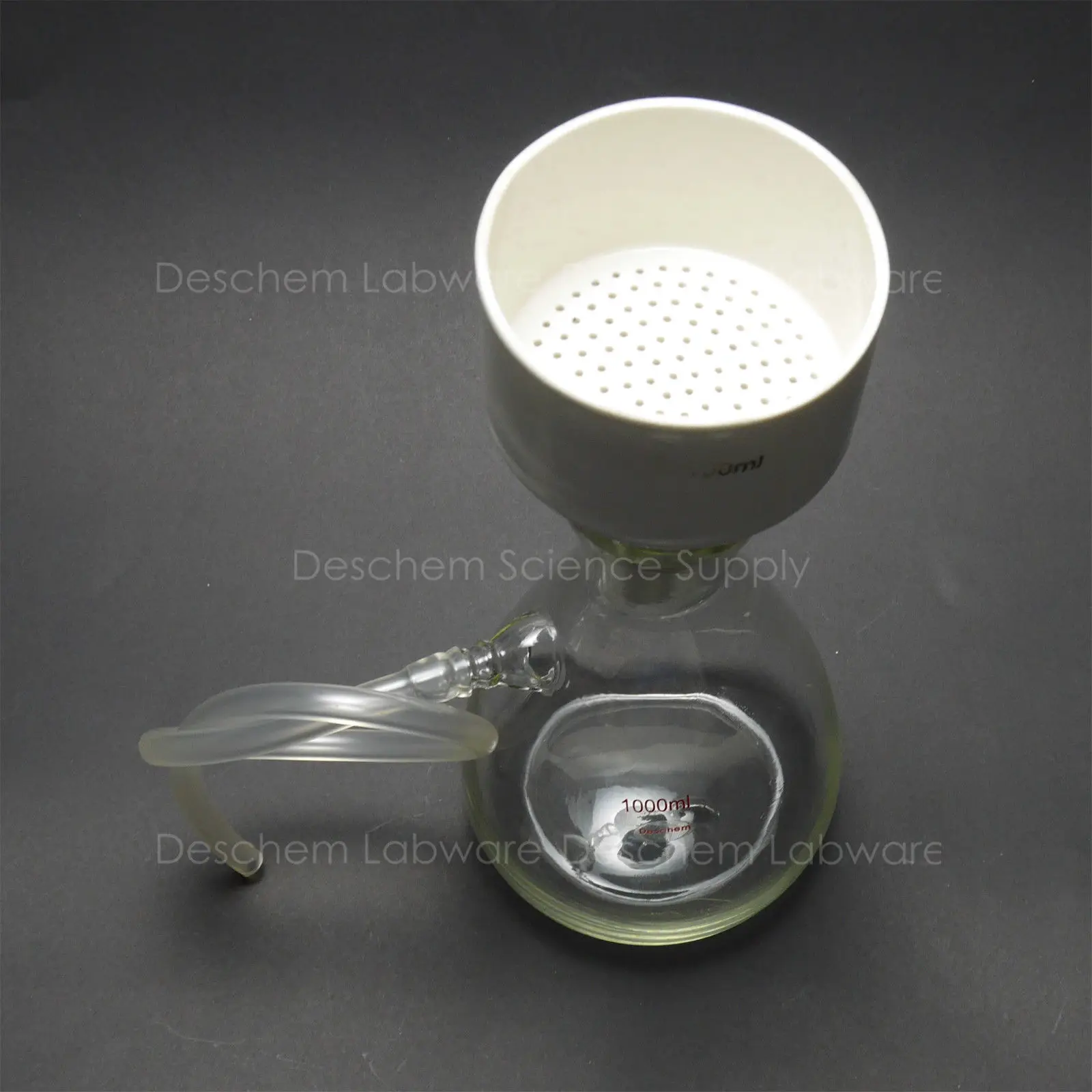1000ml, 여과 부 흐너 깔때기 키트, 흡입 플라스크, 핸들 진공 펌프, 필터 Pap