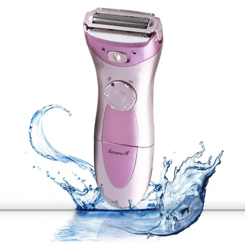 

Kemei KM-200A Women Epilator Female Waterproof Bikini Trimmer Electric Shaver Rechargeable Women Shaving Hair Remover