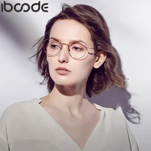 Iboode очки для чтения, женские и мужские очки для дальнозоркости, прозрачные линзы, унисекс, овальные металлические оптические очки для дальнозоркости, диоптрий от 0 до+ 4,0