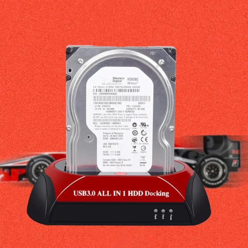  Todo en uno HDD estación de acoplamiento Dual USB 30 de 25 SATA de 35 pulgadas caja externa de HDD 