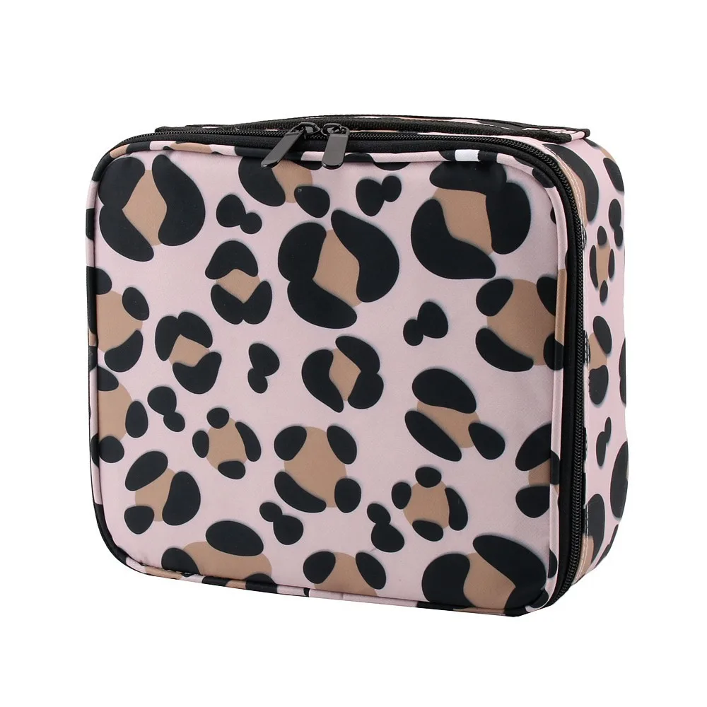 Deanfun чехол для макияжа Леопардовый водонепроницаемый регулируемые разделители