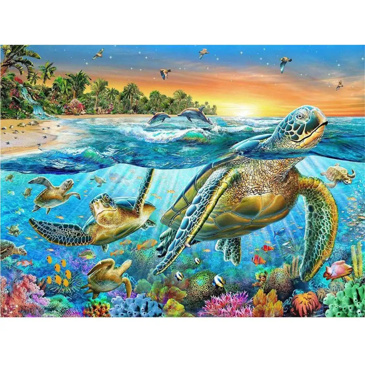 

30x40cm DIY 5D Diamond Embroidery Painting Tortoise Cross Stitch Craft Home Living Room Decor Wall Decoration Hanging Decoration