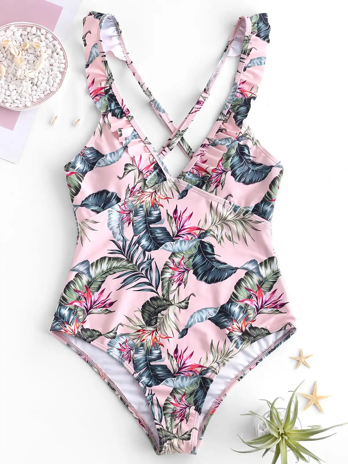 plunge neck bathing suit