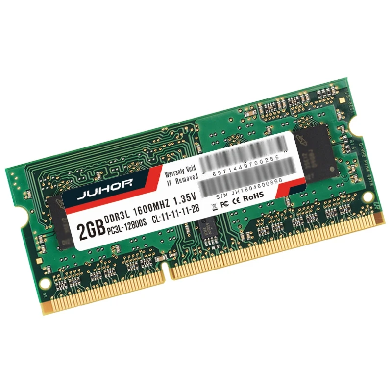 Juhor Ddr3 1600Mhz 1,35 V Низкое напряжение 204 Pin Ram память для ноутбука