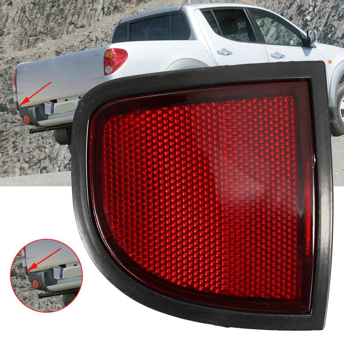 

New Car Tail Rear Bumper Reflector Light Lamp For Mitsubishi L200 Stop Rear Tail Lamp Warning Light LC036LH