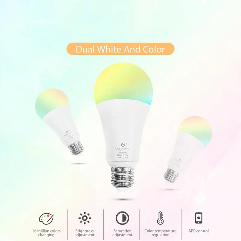

New 12W RGB + CCT bulb AC100-240V Home Security Zigbee Version Smart Connection