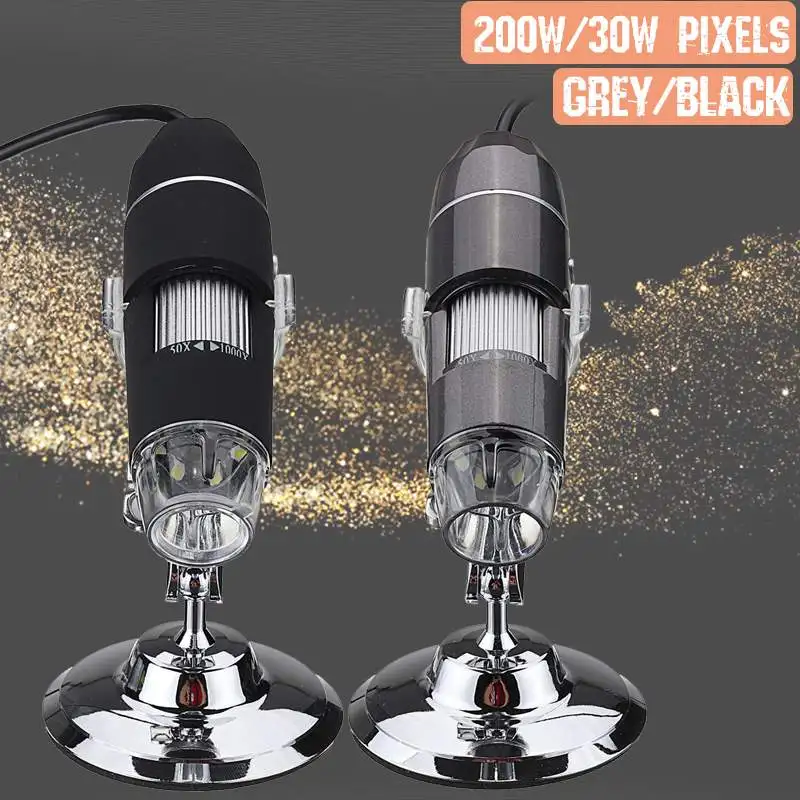 

1080P Digital 1000x Microscope 30MP/200MP Magnifier Camera 8 Led 3 in 1 USB MicroType-C interface for Android ios iPhones iPads