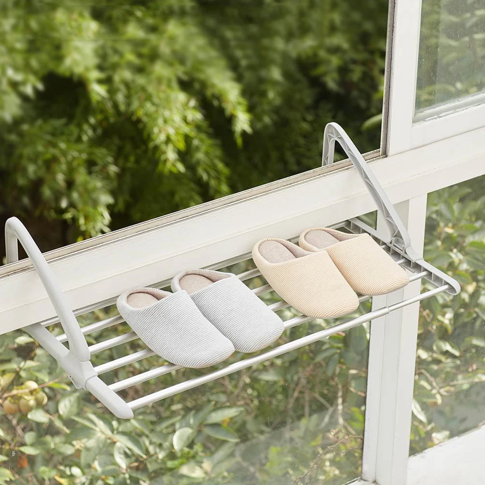 

Xiaomi Mijia Mr Bang Telescopic Drying Clothes Hanger Rack Aluminum Alloy PP Material Frame Adjustable Hanger