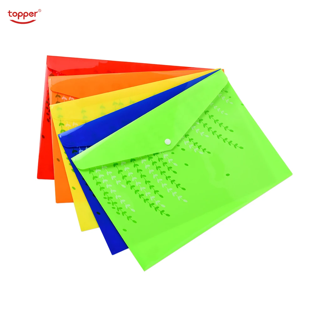 

TOPPER 12pcs/set freeshiping FC/A4 size opaque printed Plastic document bag Folders Filing Paper Storage Office School Supplies