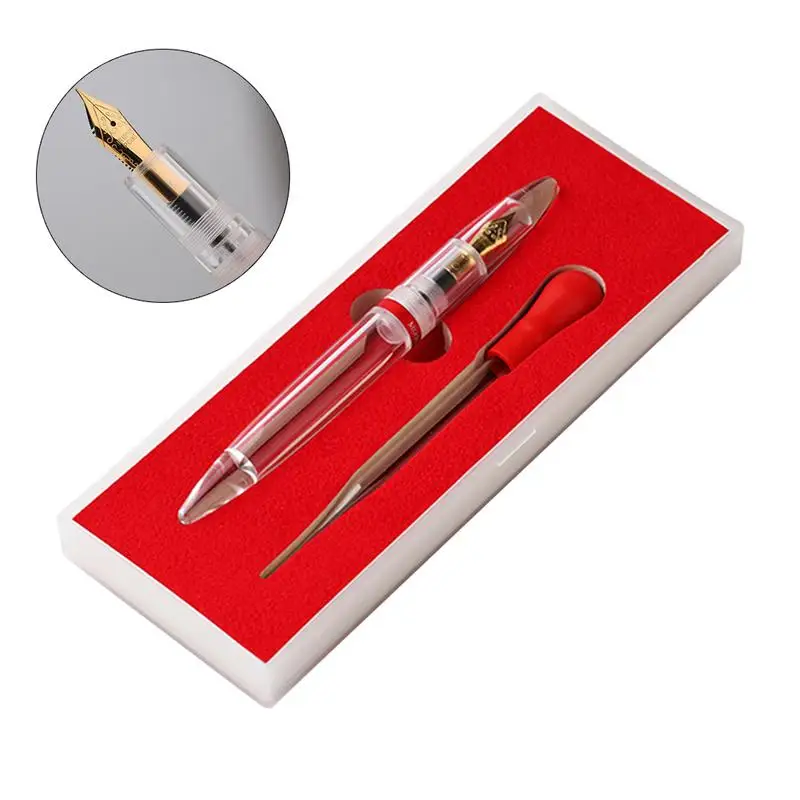 

Transparent Acrylic Water Pen Dropper Iridium Point Extra Fine Nib Transparent Fountain Pens For Student The Best Gift