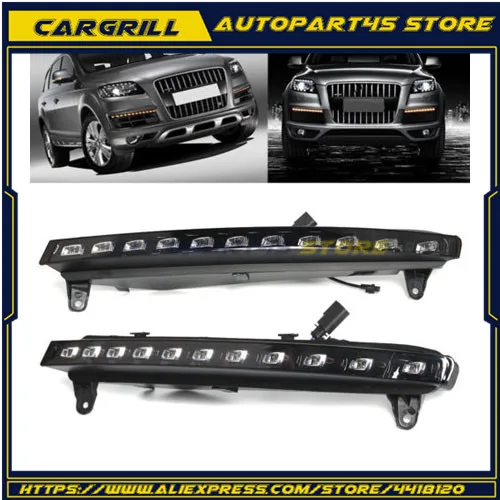 

2007-2010Q7 22-LED Direct Fit 22-LED Daytime Running Lights w/ yellow flicker Turn Signal For Audi