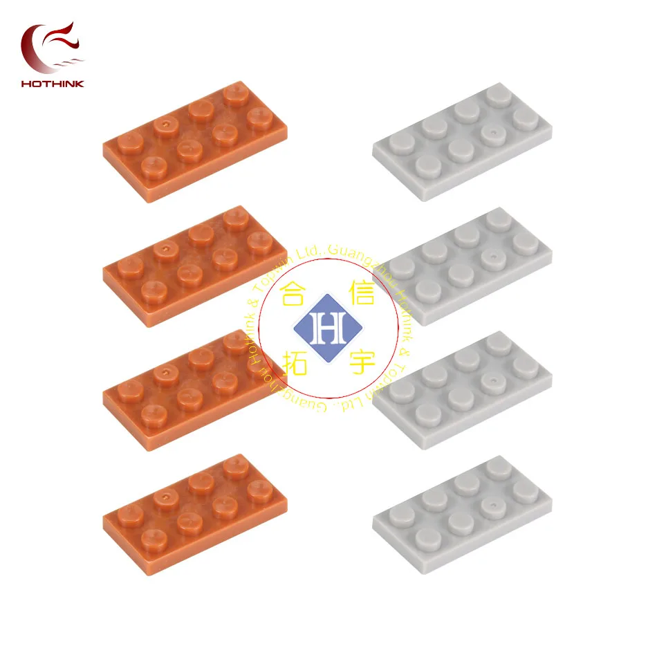 

HOTHINK 100pcs 1 order 2x4 Bricks DIY Enlighten Building Blocks for kids Compatible With Legoes Bulk Accessories