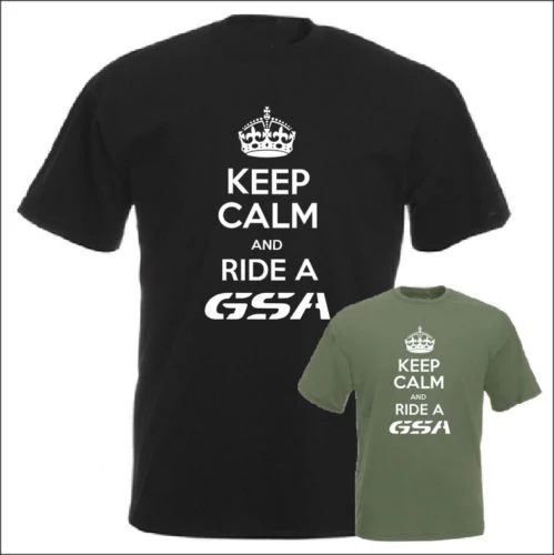 

2017 Hot Sale Super Fashion Top Quality Men O Neck Keep Calm And Ride A GSA T Shirt R 1200 Biker Gift Motorrad Tee Shirt