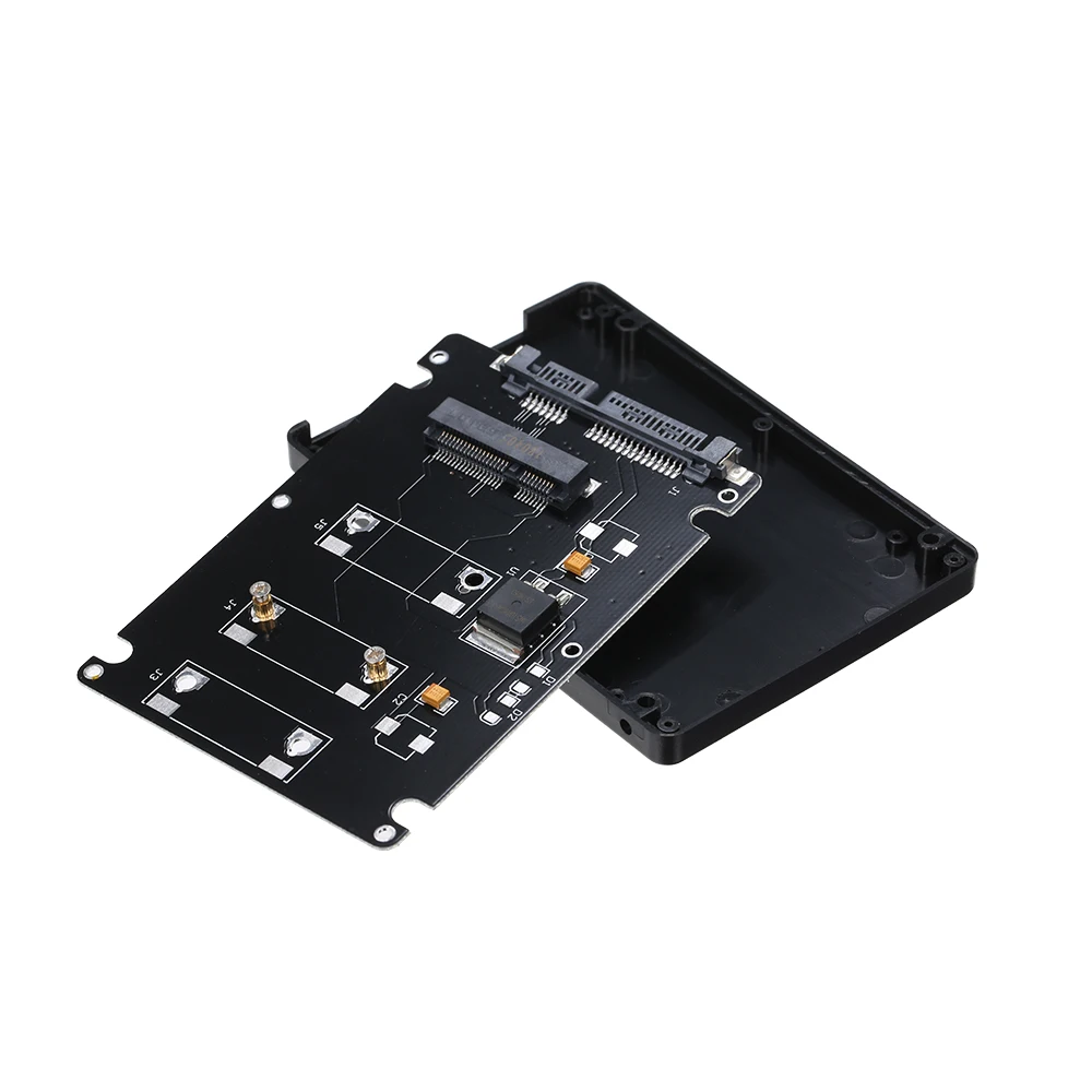 

mSATA to SATA SSD Enclosure mSATA to 2.5 SATA Adapter Solid State Drives SSD Hard Drive Converter to SATA 3.0 Card with Case Box