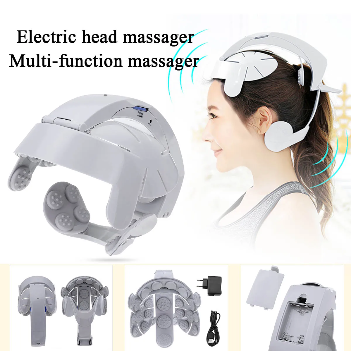 Head Vibration Massage Easy-brain Massager Electric Head Massage Relax Brain Acupuncture Points Stress Release Machine UK/EU/US Head Vibration Massage Easy-brain Massager Electric Head Massage Relax Brain Acupuncture Points Stress Release Machine UK/EU/US