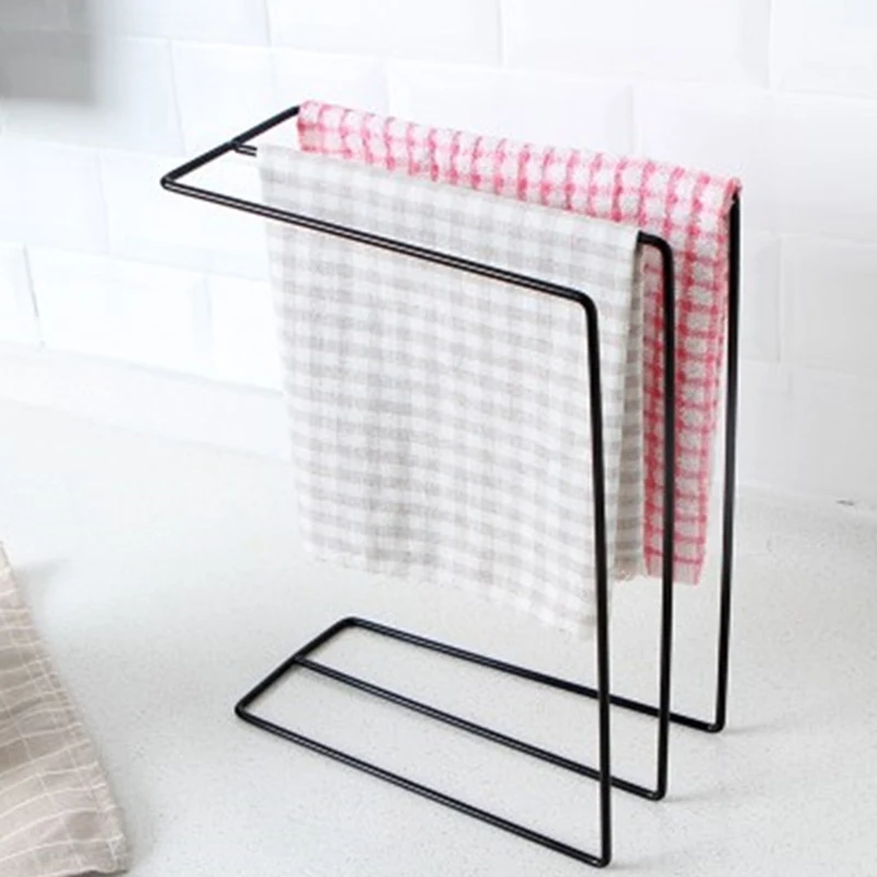 

Floor-standing Kitchen Organizer Towel Rack Hanging Holder Hanger Towel Iron frame Holder Storage Rack for Bathroom