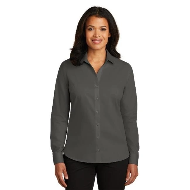 Red House RH79 Ladies Non-Iron Twill Shirt Grey Steel - Extra Large |