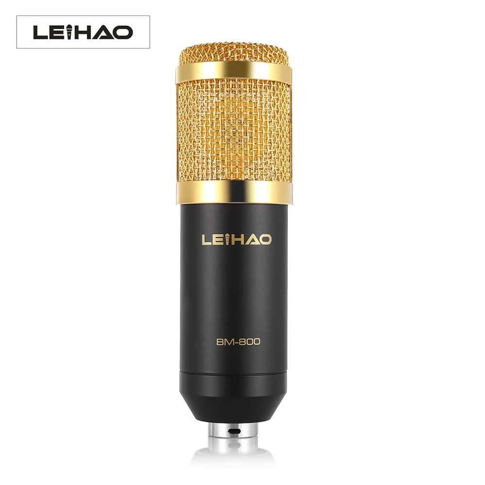 

Original LEIHAO BM-800 Professional Condenser Microphone Sound Recording Reduction Noise Shock For Radio Broadcasting Studio