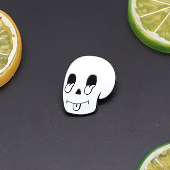 

20pcs/lot Cartoon Funny Brooches Big Eyes Skull Enamel Pin for Kids Lapel Pin Hat Bag Pins Denim Jacket Women Brooch Badge Q1090