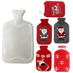 1000 мл взрывозащищенный защитный Рождественский лось Снеговик бутылка для горячей воды сумка креативный с тканевой крышкой моющийся
