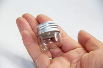

50pcs/lot 30*40mm 15ml Glass Bottle Wish Bottle Glass Sample Storage Jars Vials Glass Containers with Screw Cap Wedding Decor