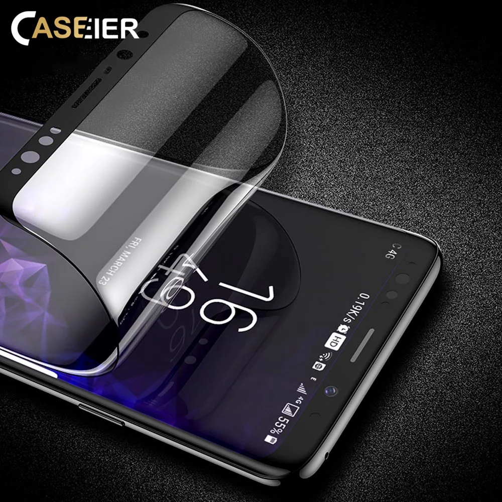 

CASEIER Tempered Glass Screen Protector For Samsung Galaxy S9 Plus 3D Curved Soft PET Protective Film For Samsung Note 8 9