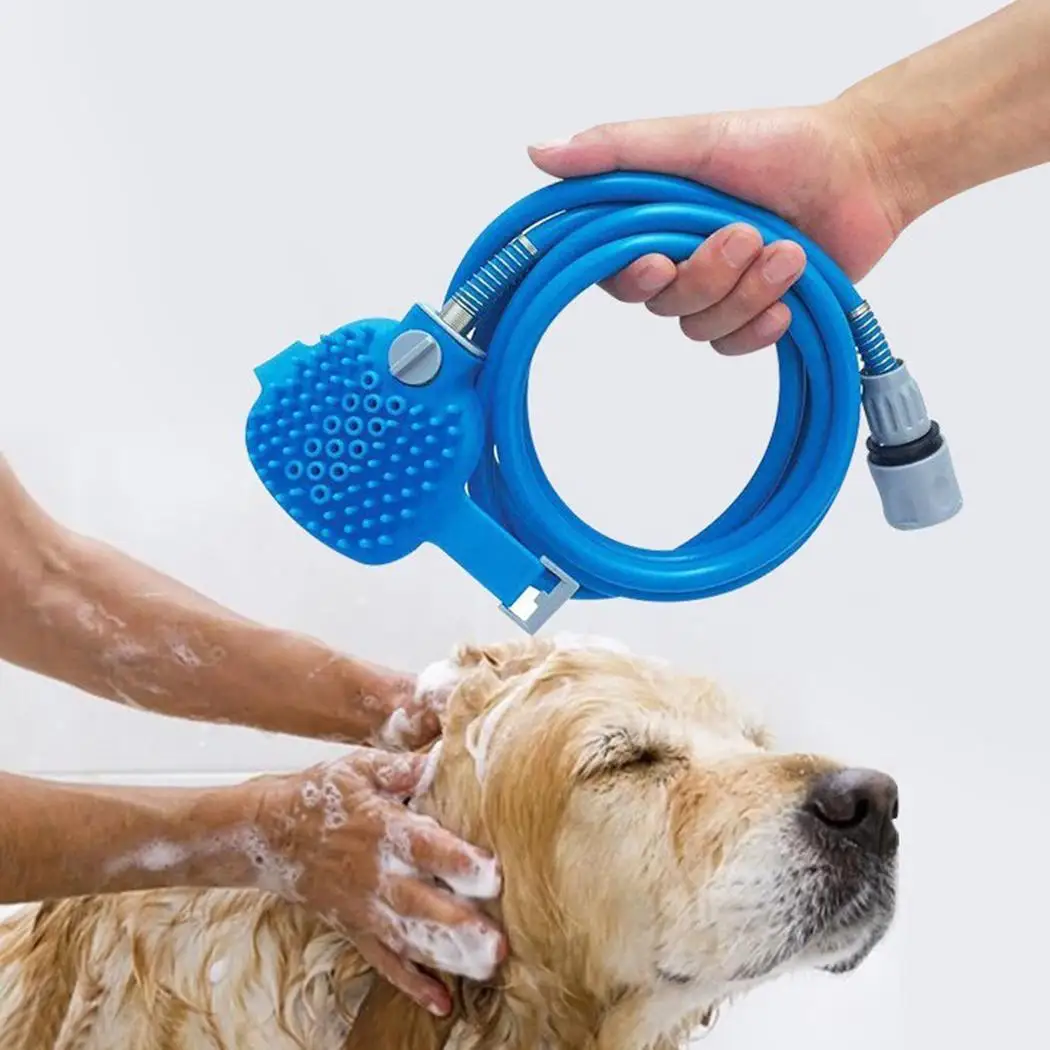Pet Dogs Cats Bathing Watering Sprayer Cleaning Shower Head Tool Blue 250cm /98.43inch Accessories |
