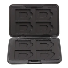 Алюминиевый 8 в 1 Micro-SD SDHC карта памяти переносной футляр для хранения протектор Серебро