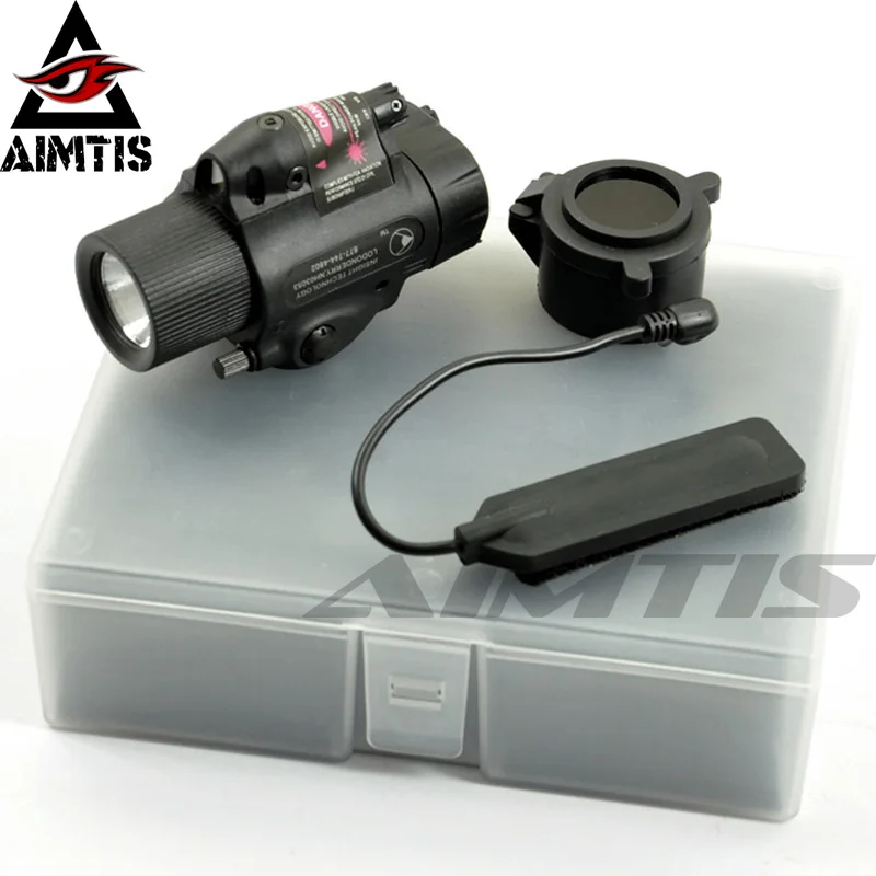 

AIMTIS Tactical M6X Flahlight Laser Combo 2 in 1 IR Illuminator LED Flashlight with Led Red Laser w/ IR Infrared Filter BK/TAN